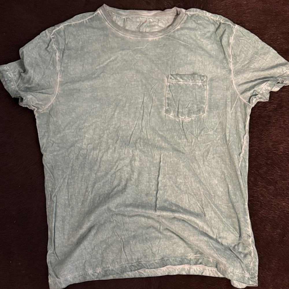 John Varvatos Distressed Green Short Sleeve Tee